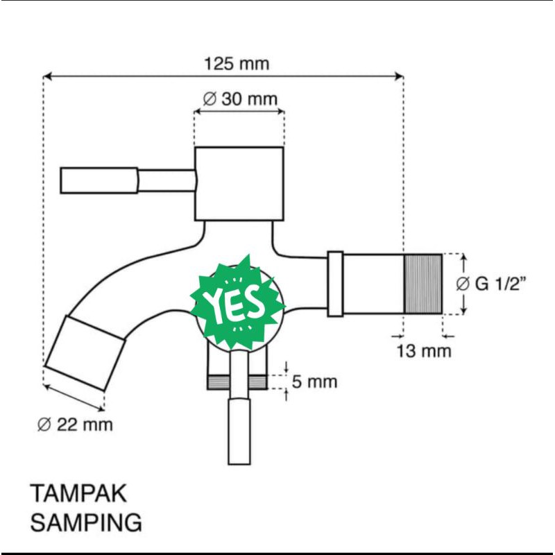 Promo kran keran cabang shower anti karat stanlis steel sus 304 kran shower kran double kmr mndi stanlis anti karat SALE PROMO