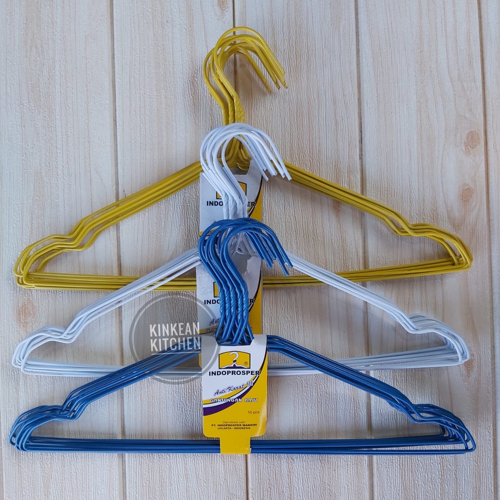 Hanger Kawat Warna / Gantungan Baju Isi 10