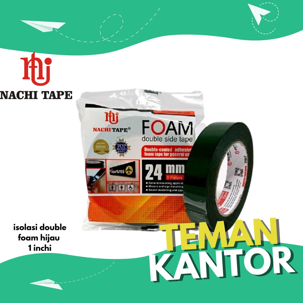 

Isolasi/Selotip Double Foam Tape NACHI 1" inch 24mm