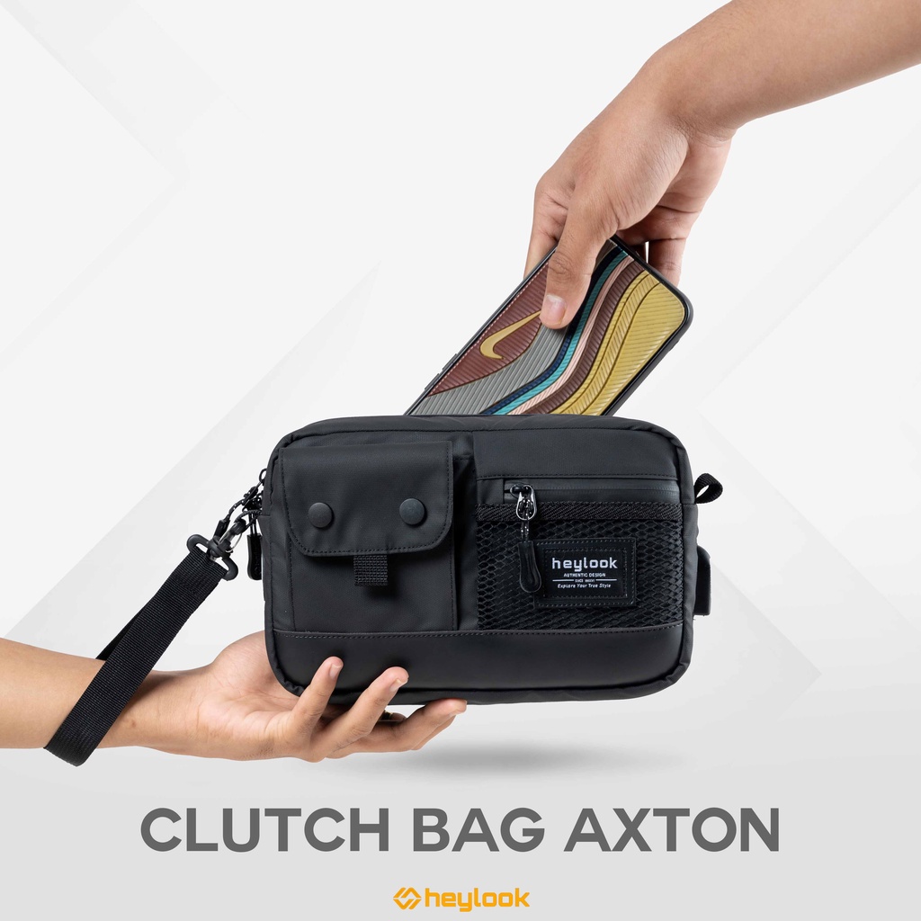 Tas Selempang Clutch Bag Waterproof Slingbag Anti Air Pria Original Hand Bag Kekinian Murah Sling Bag Distro Sling Pouch Bag Premium Tas Genggam Tangan Anti Air Outdoor Cowok Cewek Tas Dada Anti Maling Pria Tas Outdoor Pinggang Cluth Bag