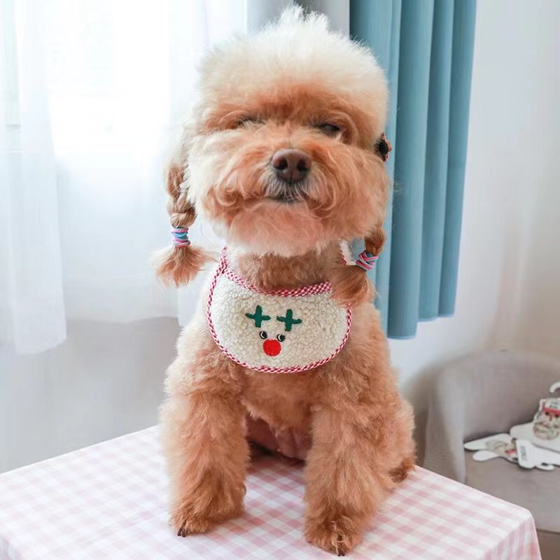 Pet Bib Christmas Holiday Series New Year Dog Cat Saliva Towel Pet Scarf