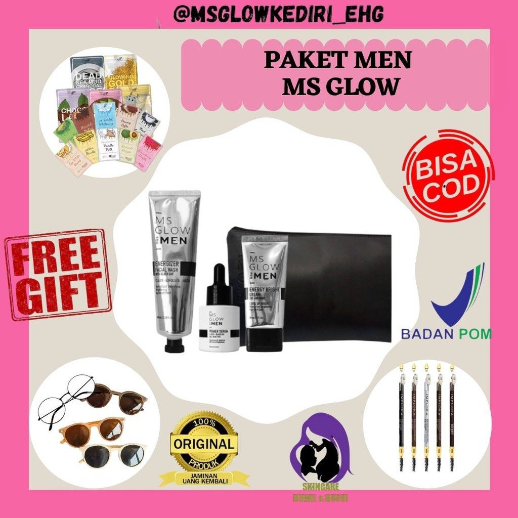 MS GLOW MEN / MS GLOW FOR MEN / PAKET MS GLOW MEN ORIGINAL BASIC DAN LENGKAP