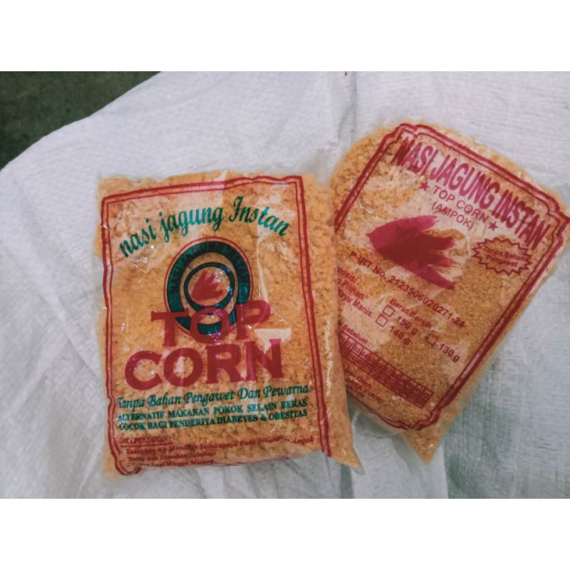 Ampok nasi jagung instant kemasan 150 gram cap top corn