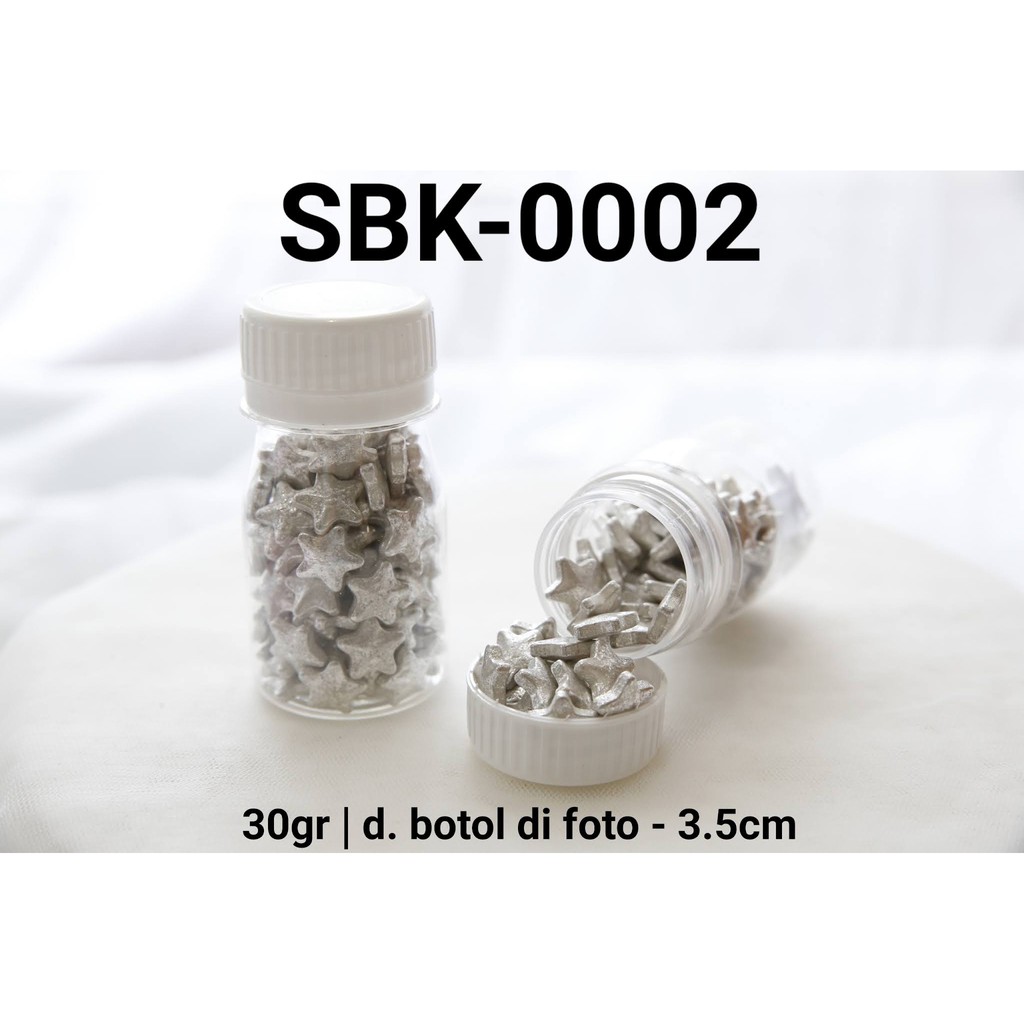 

SBK-0002 Sprinkles sprinkle sprinkel bintang silver perak 30gr 30gram yamama baking grosir murah sprinkles cake dekorasi mutiara trimit decoration story sprinklestory sprinklesstory sprinkle story yamama baking