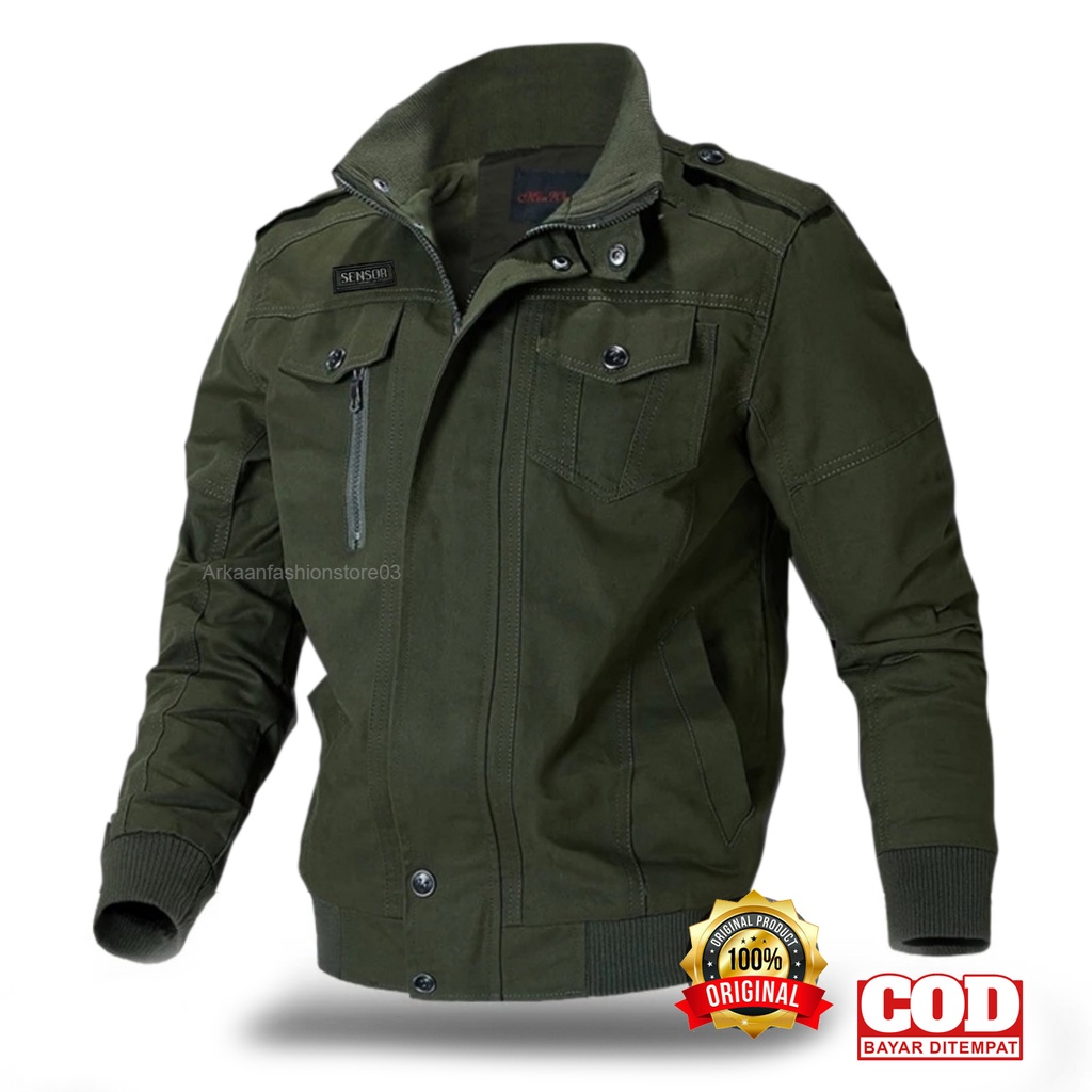 AKN - JAKET BOMBER CANVAS PRIA BOMBER SWIFT ARAGON PREMIUM ORIGINAL SENSOR