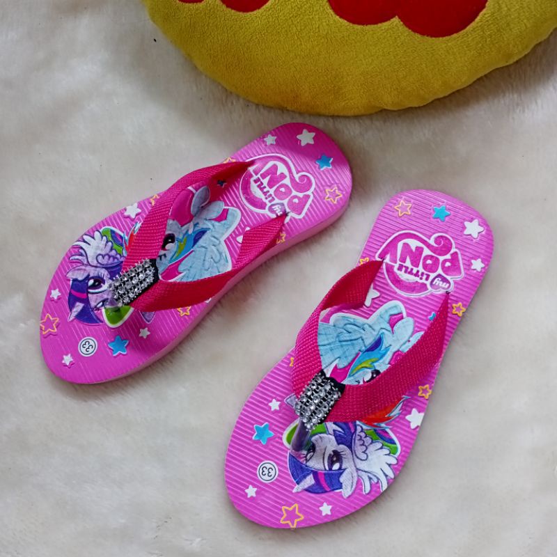 Sandal Anak Jepit Mutiara Little Pony Webing