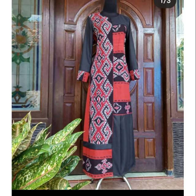Longdress Tenun Ikat GamisTenun ATBM GT01