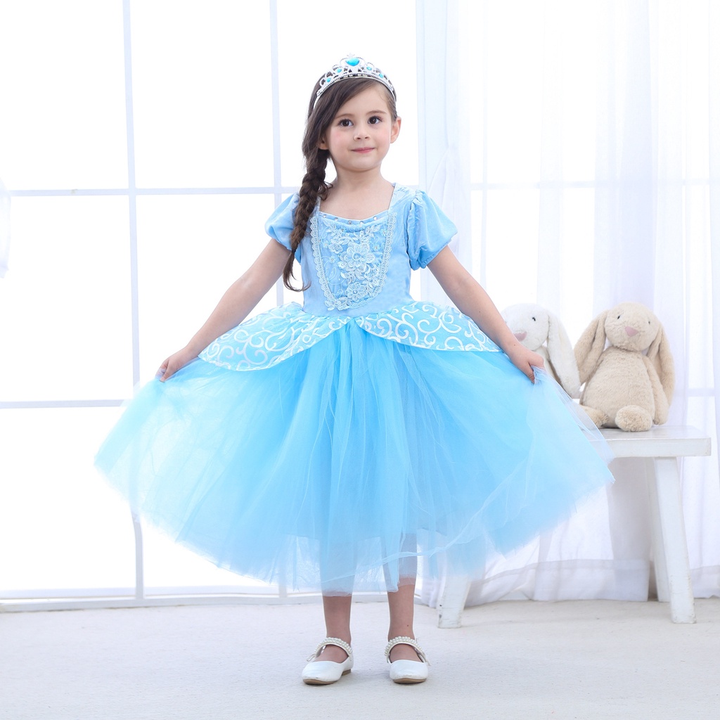 Fairyland | Kostum Princess Putri CINDERELLA Baju Pesta Ulang Tahun Gaun Dress Ultah Anak Q189