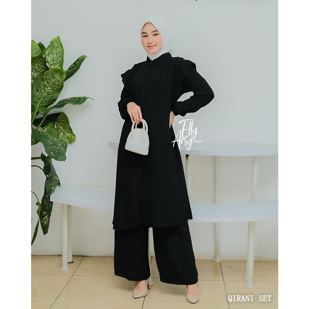 SET ROK CRINGKLE NAURA QIRANI BY ELLYARSY BUSANA KERJA MASA KINI FASHIONABLE WORKWEAR