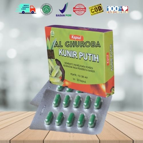 Obat Kista Ovarium Herbal Kanker Tumor Ekstrak Kunir Putih Tazakka Original 20 Kapsul Blister.