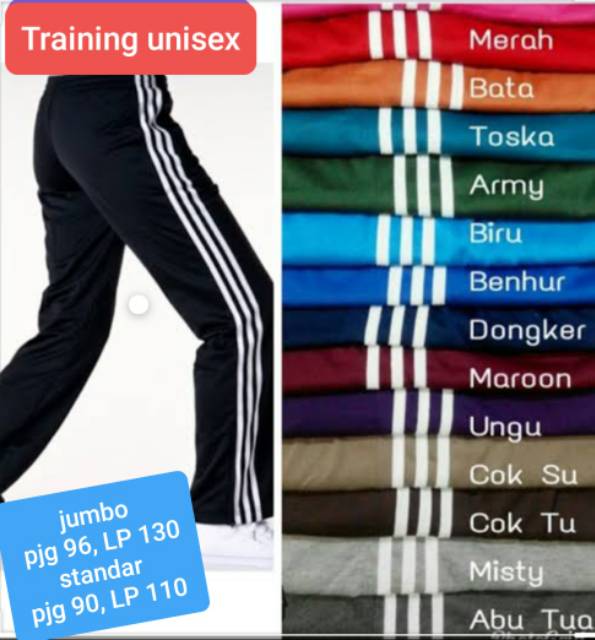 Training size JUMBO unisex termurah