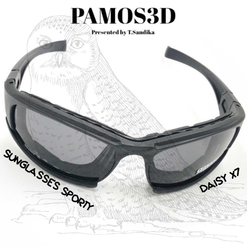 Kacamata Militer Taktikal 4 Lensa Polarized USA Daisy