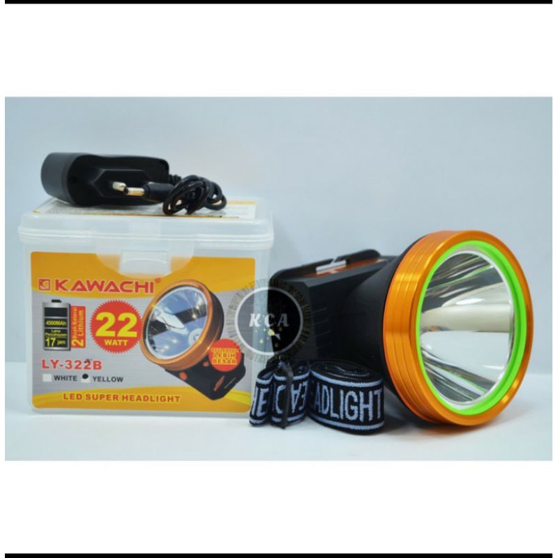 Senter lampu kepala/headlamp Kawachi 22Watt LY 322B