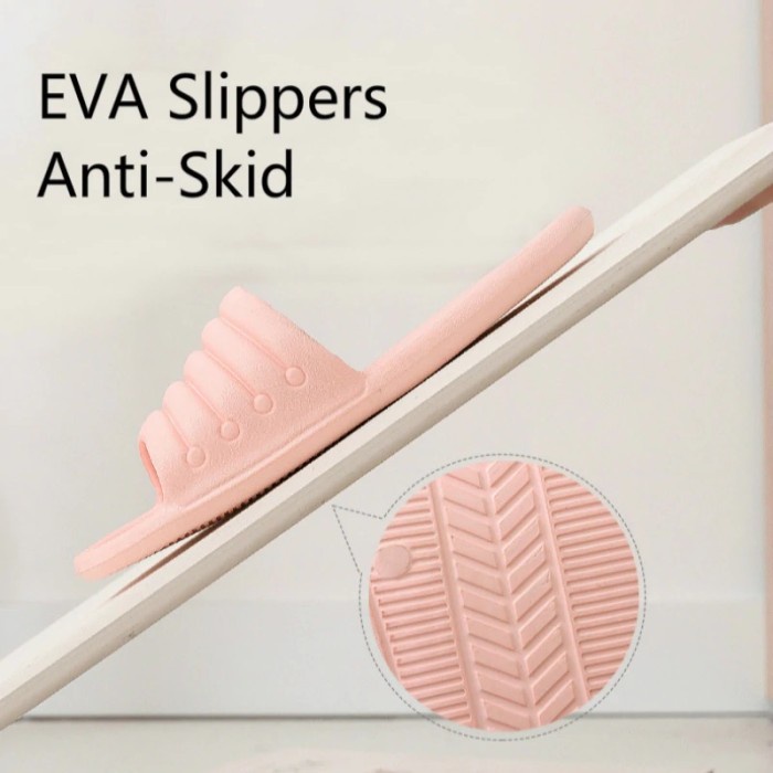 Sandal Wanita Slop Jepit Karet Import Eva Candy Rubber Non Slip Empuk Lentur FSH144 Cladiva