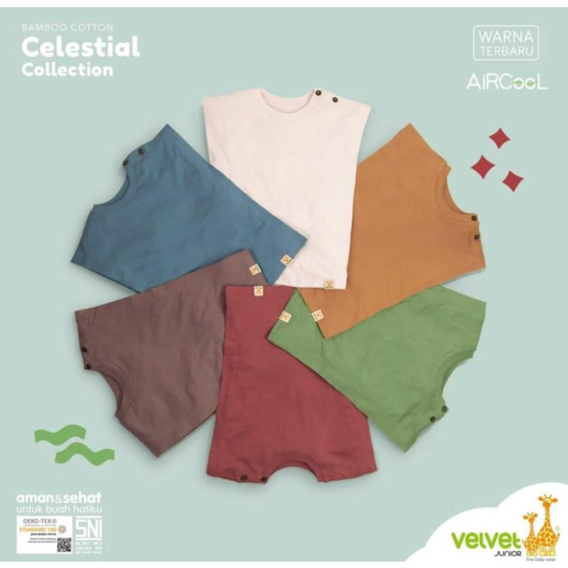 VELVET JUNIOR CELESTIAL STELAN PENDEK PENDEK - velvet air cool