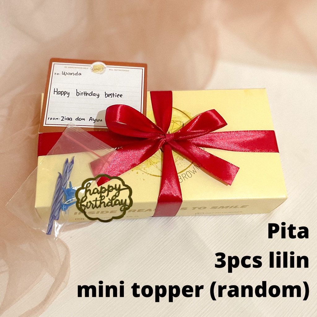 

Add ons Brownice.mlg | Pita Lilin Topper