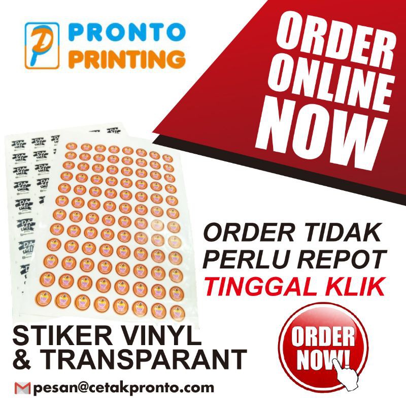 

Pronto Printing Cetak Stiker vinyl / Transparant A3+ Murah