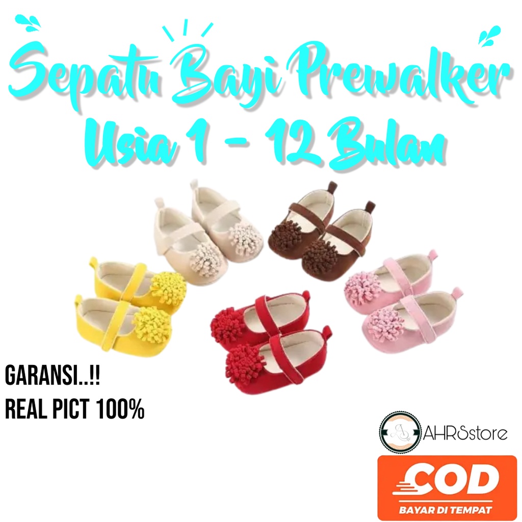 Sepatu Bayi Perempuan 0 6 Bulan Prewalker Anak Cewek 0 12 Bulan Balit 1 Tahun Cowok Lucu Murah Terbaru