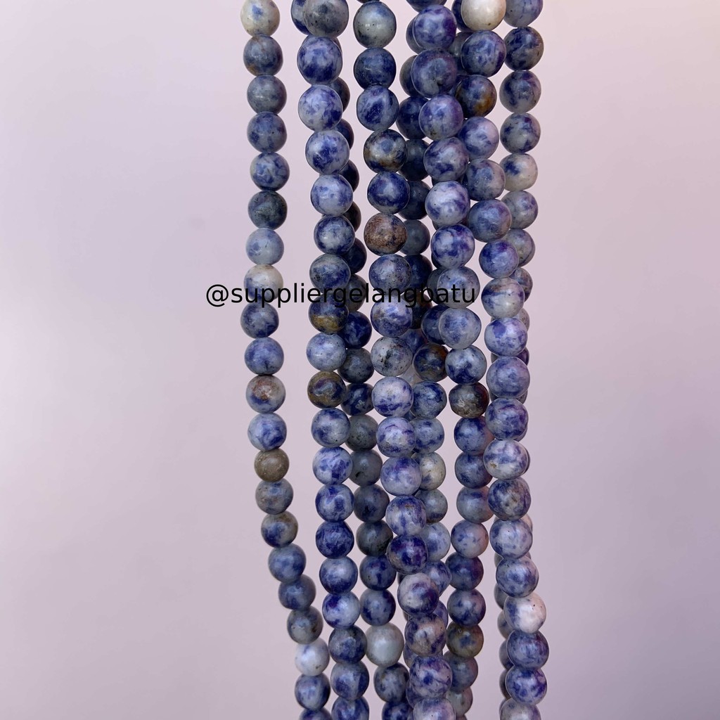 bahan craft gelang kalung sodalite renceng akik alam asli natural 6mm