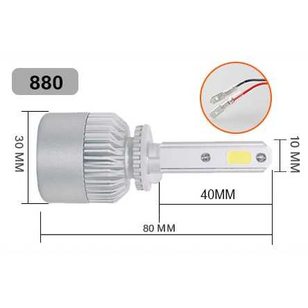 TaffLED Lampu Mobil LED COB Headlight 8000LM S2 Chip 2 PCS - S2