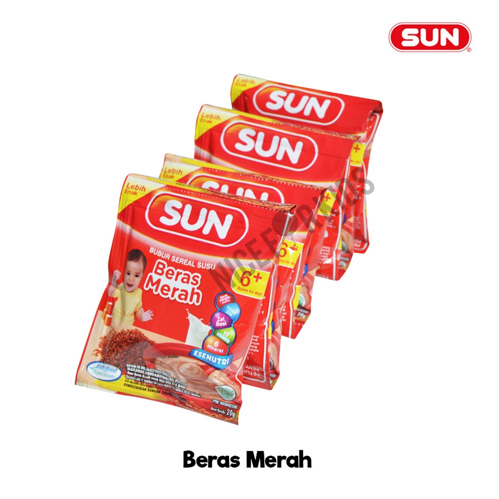 Bubur Sun Renceng 6+ Kemasan sachet 8 x 20 gram Aneka Rasa
