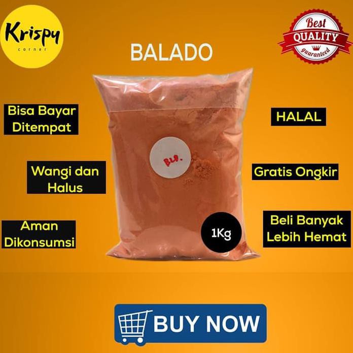 

Mas.Lynda - Bumbu Tabur Balado Penyedap Snack Ayam Crispy Rasa Balado 1Kg Jt12