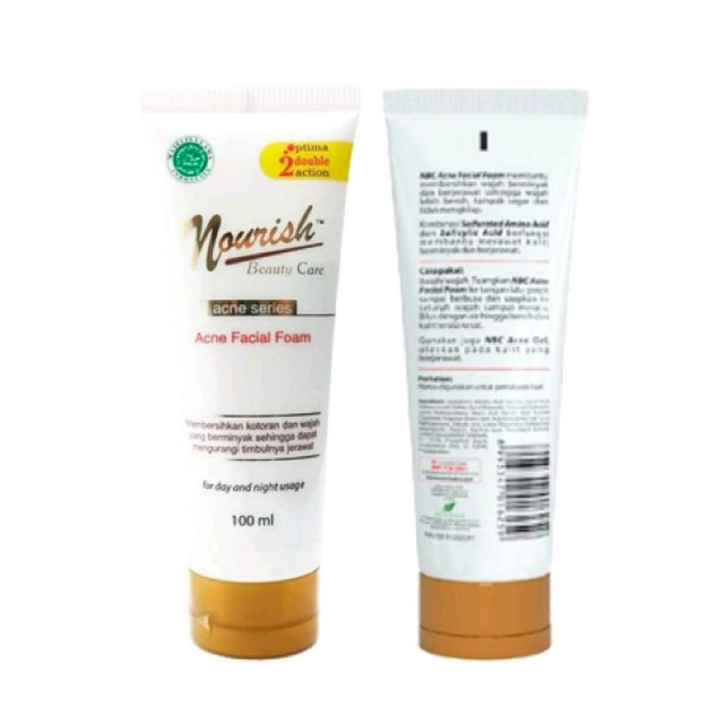 Nourish Beauty Care acne facial foam 100ml ORIGINAL-BPOM