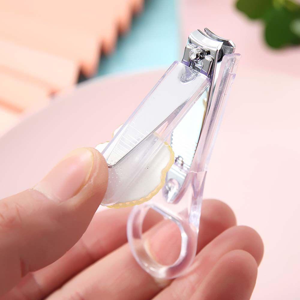 Mxbeauty Kartun Gunting Kuku Portable Penutup Transparan Pedicure Trimmer Manicure Alat Pemotong Stainless Steel|Pemotong Kuku Kecil
