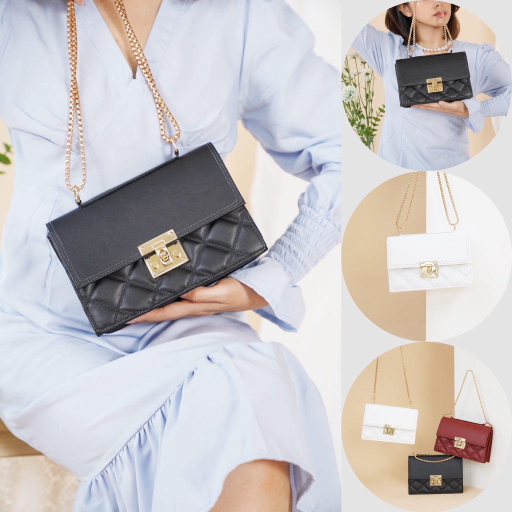 KLAVIOHELLO - TAS WANITA TALI RANTAI GOLD LUXURY