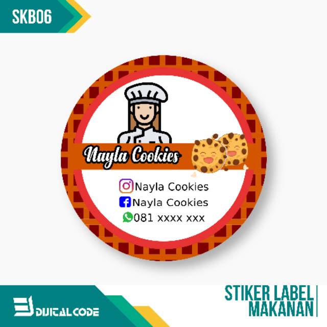 

SKB06 Stiker Label Bulat Untuk Kemasan Kue Toples Bungkus Plastik