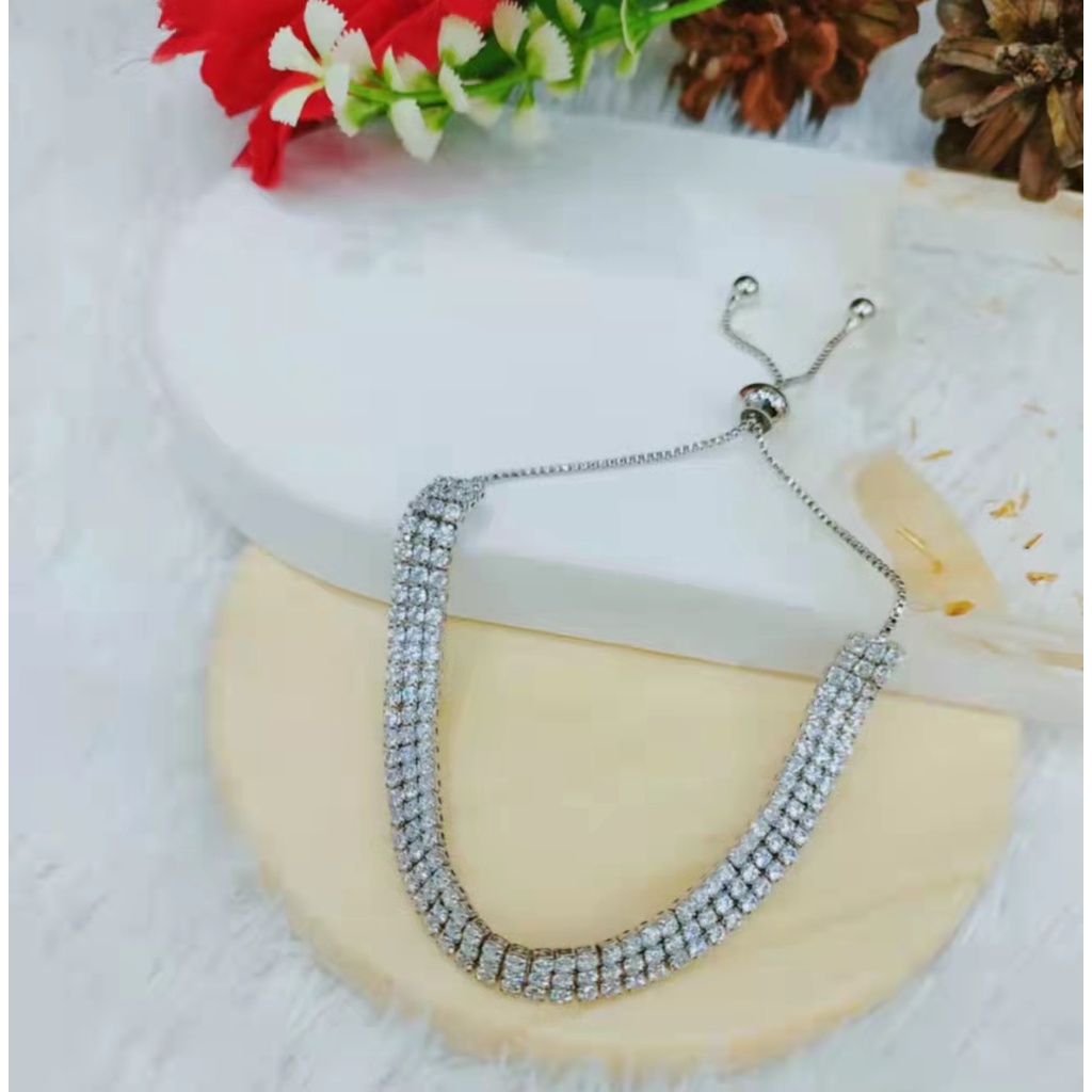 Gelang Serut Xuping Mata Full Lapis Emas Perhiasan 1258