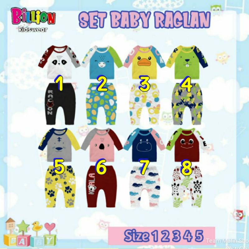 Setelan Baby Raglan