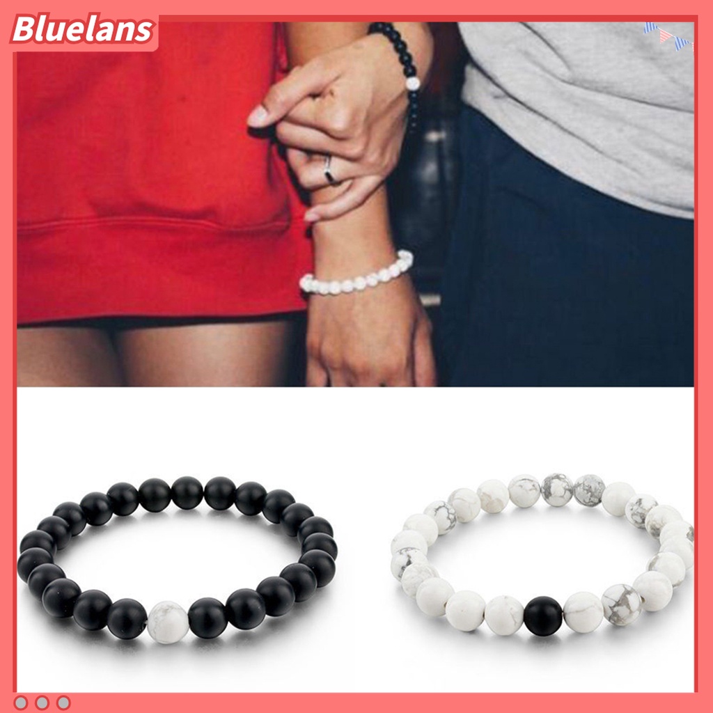 2pcs Gelang Panjang Desain Forever Ukuran 8mm Untuk Pasangan