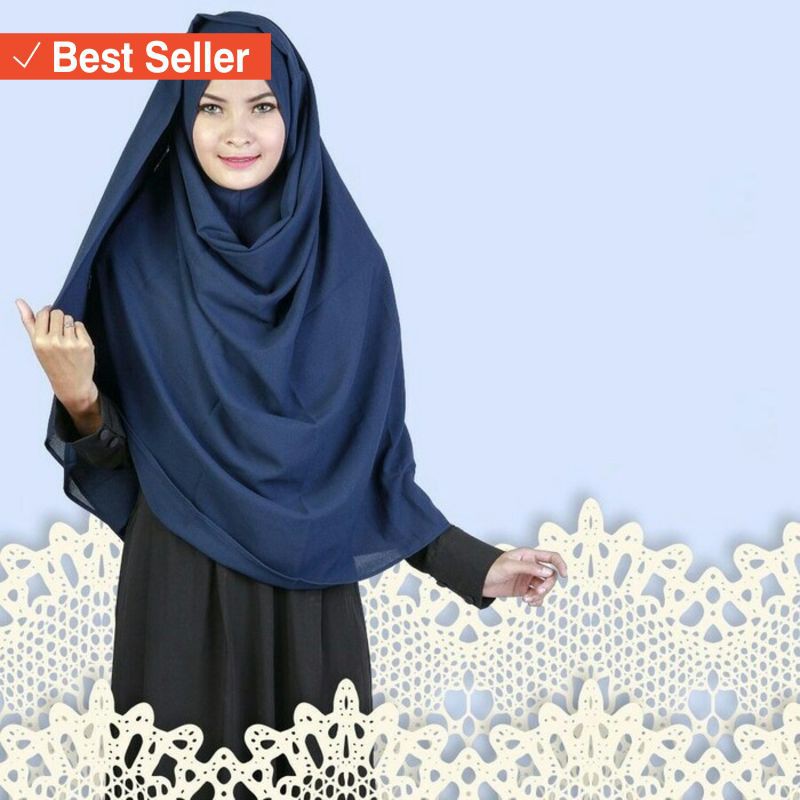 khimar Hijab pet anten wolfis terbaru murah / PASHMINA INSTAN JUMBO XL + CADAR WOLFIS NON PET