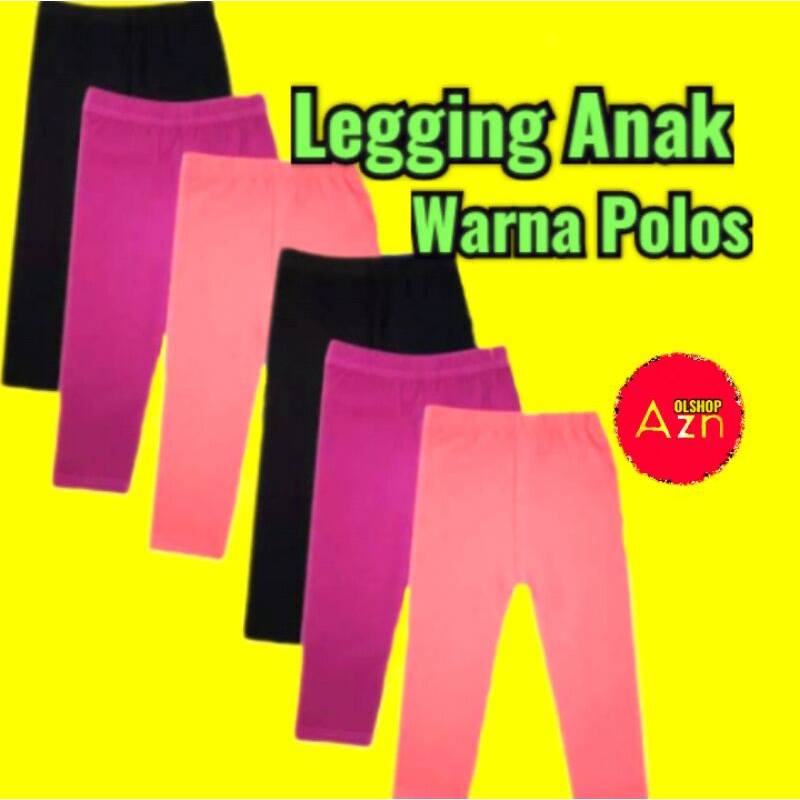 Legging anak perempuan warna polos