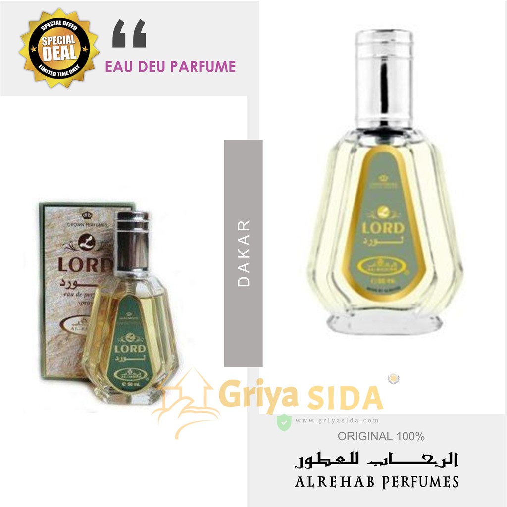 Parfum al rehab lord 50ml original minyak wangi alrehab spray aroma Lord best PROMO!