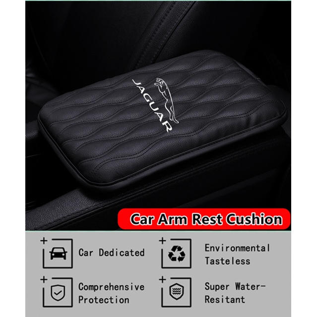 (G-CLUB) Bantalan Sandaran Lengan Mobil Universal Bahan Kulit Lembut Untuk Jaguar XE XEL XJL F-Pace I-Pace