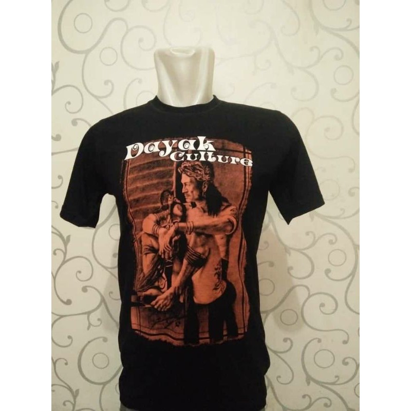 baju kaos gambar dayak culture