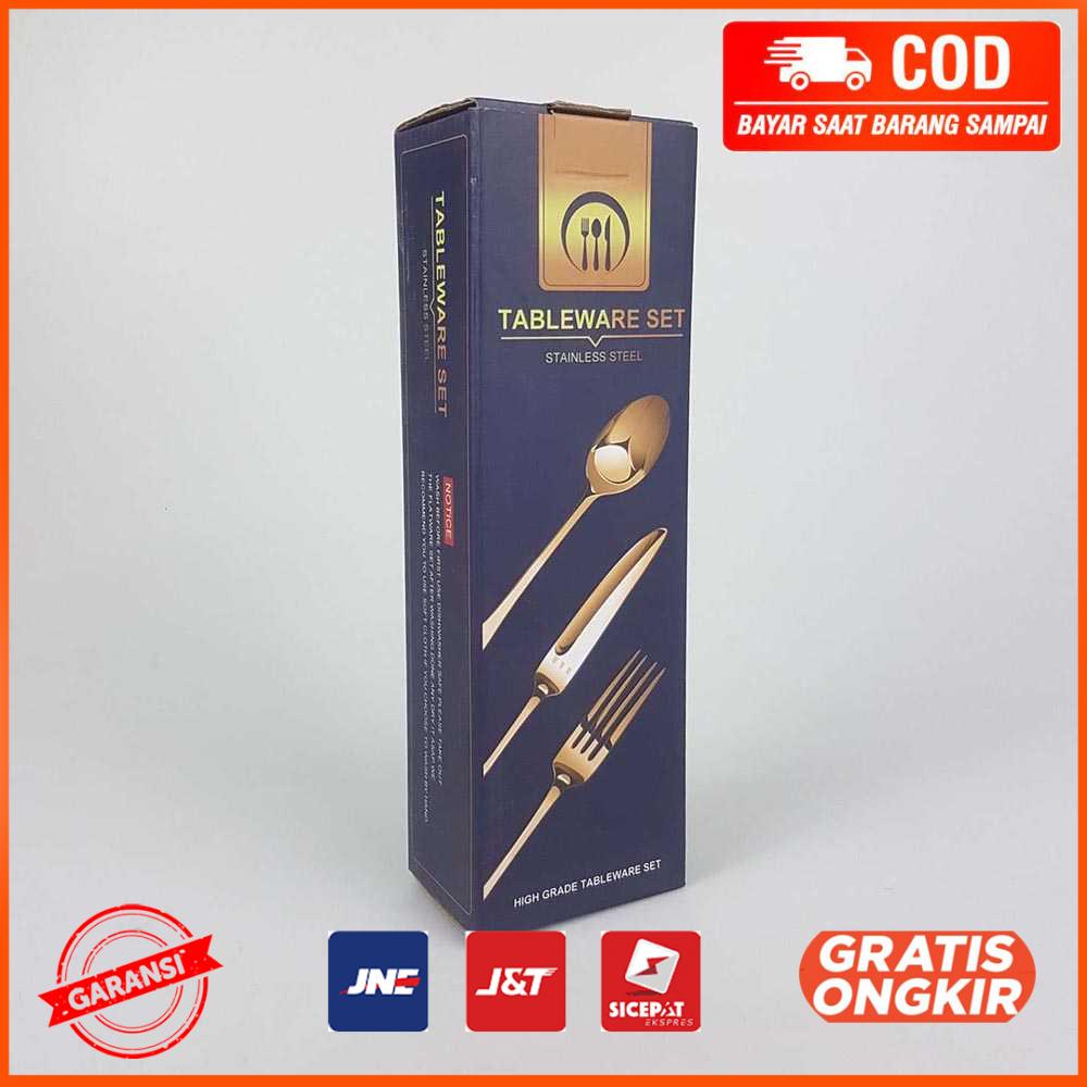 Cutlery Perlengkapan Makan Sendok Garpu Pisau 24PCS - DS0053