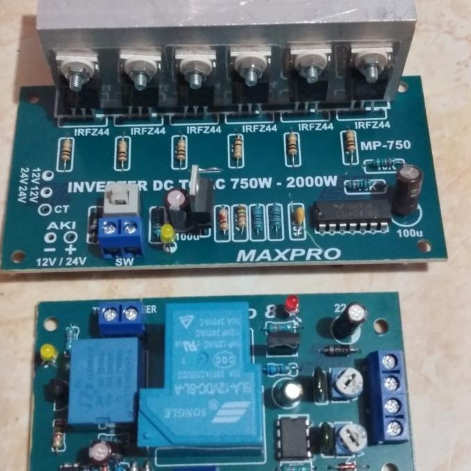 kit inverter dan kit aki charger 12v modul ups