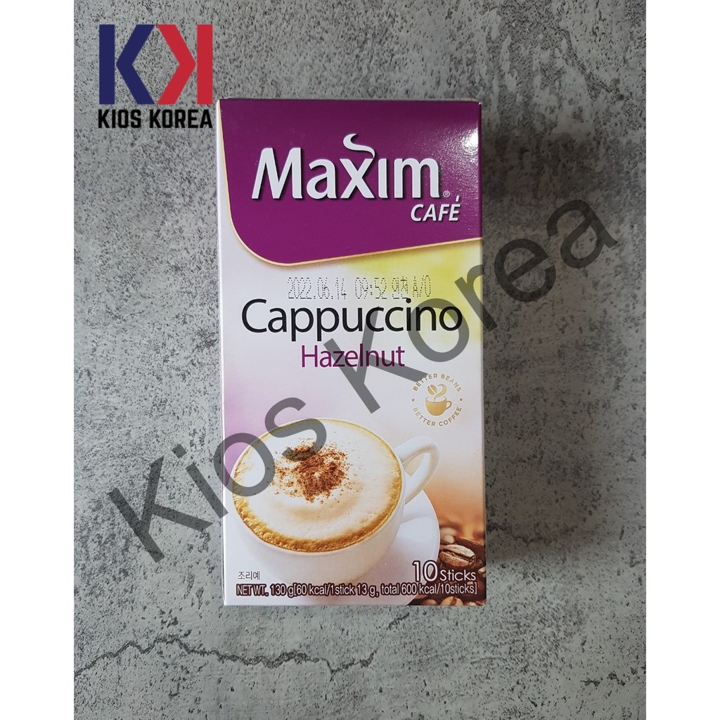Maxim Cafe Cappuccino Hazelnut BOX 130gr (10 Sticks) - Maxim Coffee Korea
