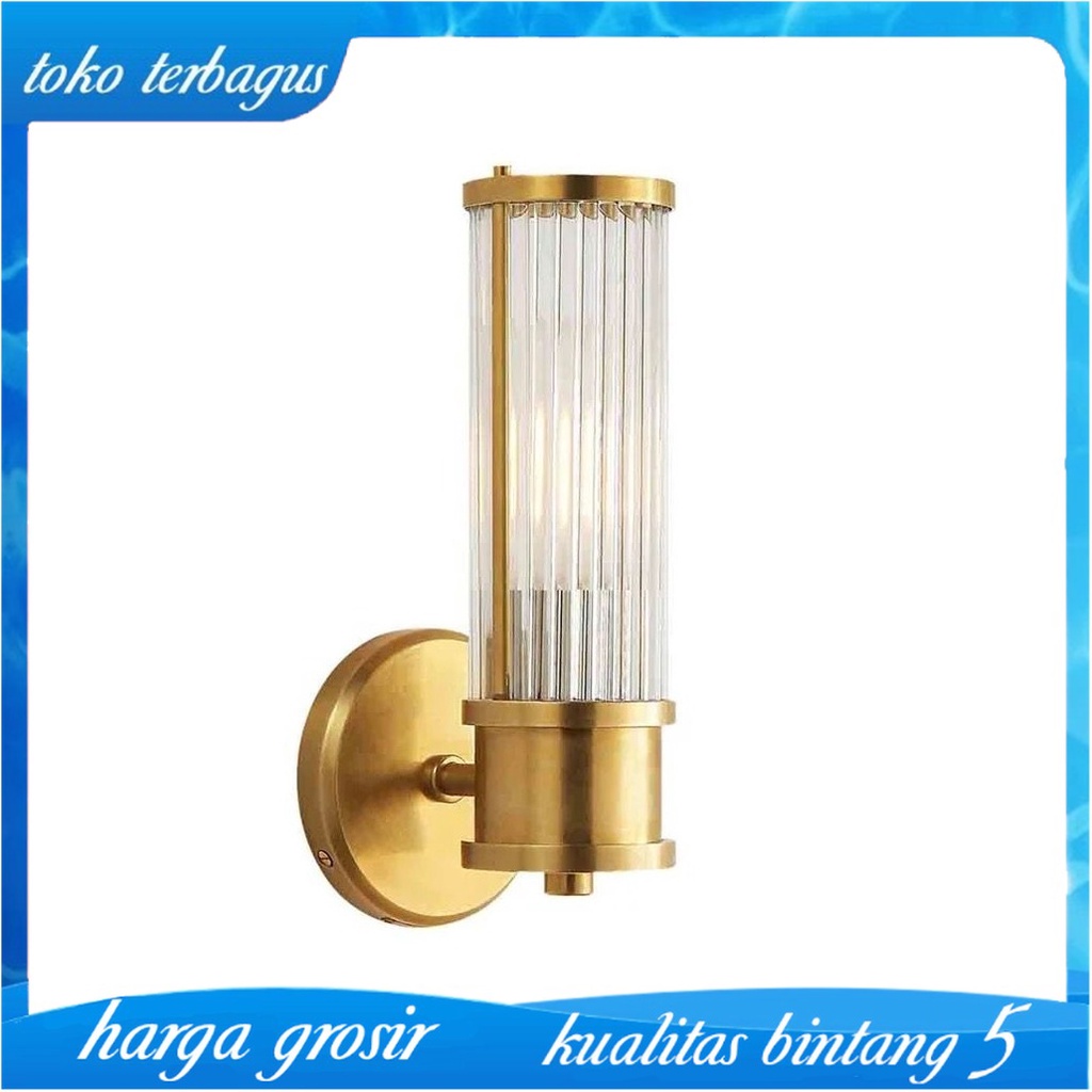 Lampu Dinding Hias Mewah Premium Gold Glass Sconce Wall Lamp