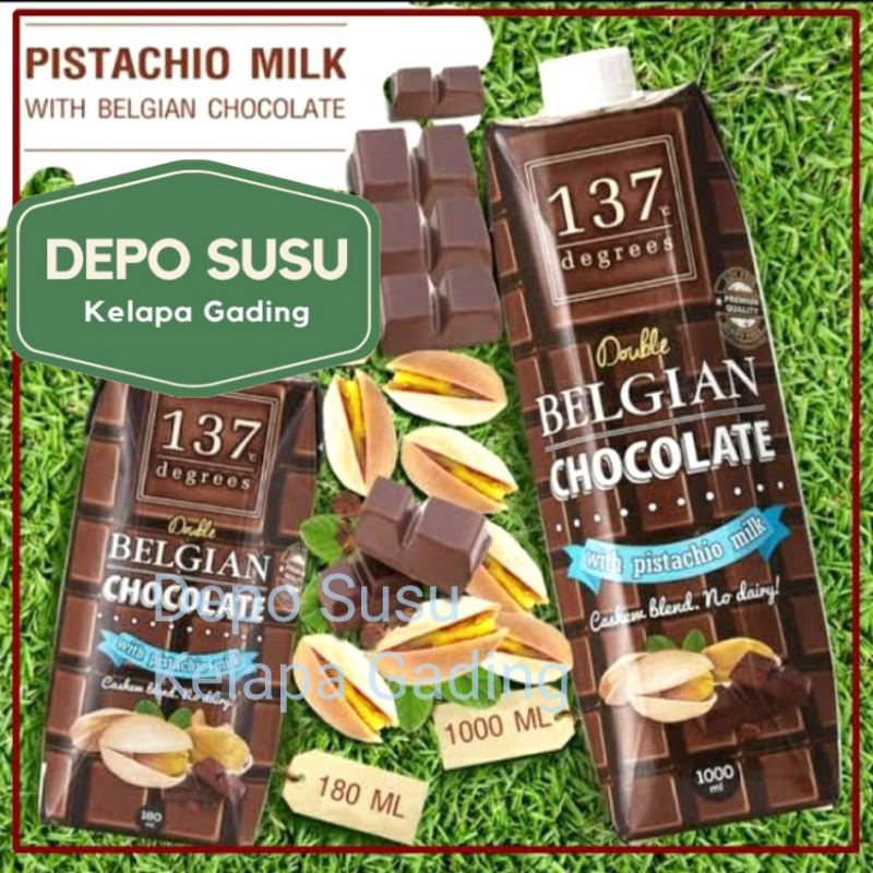 137 Degrees 1L Almond Milk Walnut Pistachio Chocolate | 1000ml Susu Organic Gluten Free Dairy Soy