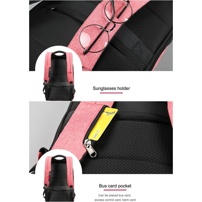 TIGERNU Anti Theft Backpack with Padlock Combination ORIGINAL 100% - T-B3611 beverra
