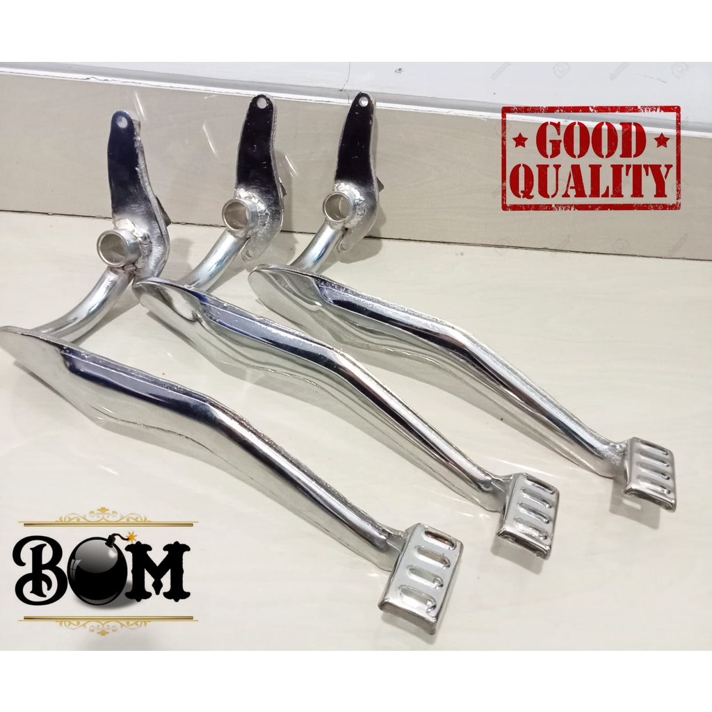 PEDAL REM CRYSTAL PNP CB GL MP PRO PEDAL REM BELAKANG MODEL CRYSTAL CROME