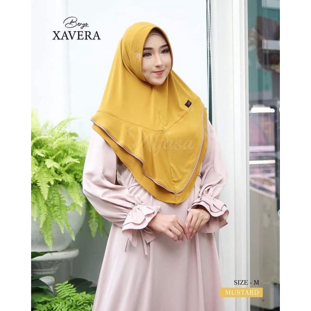 Bergo Xavera Alfasa Hijab | Jilbab Instant Kerudung Pet Anthem dengan Rampel dan List Ori Alfasa