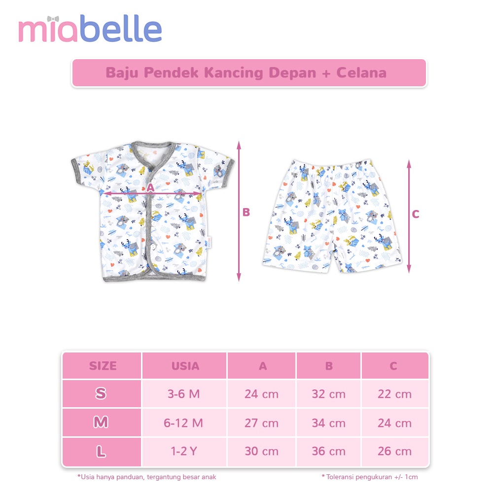 Miabelle Set Baju Pendek Kancing Depan + Celana FP04