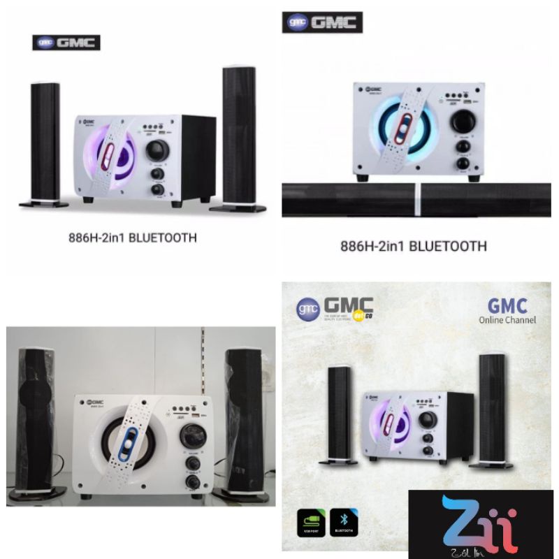 SPEAKER AKTIF BLUETOOTH GMC 886H 2 IN 1
