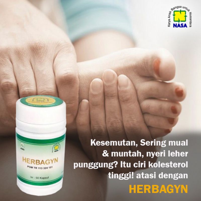 

Herbagyn Natural Herbal Alami NASA Obat Kolesterol Asli Original Nasa