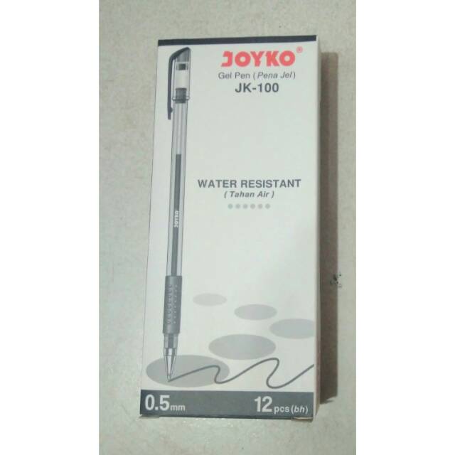 

Pulpen Gel joyko jk100 water resistant (tahan air) 0.5m
